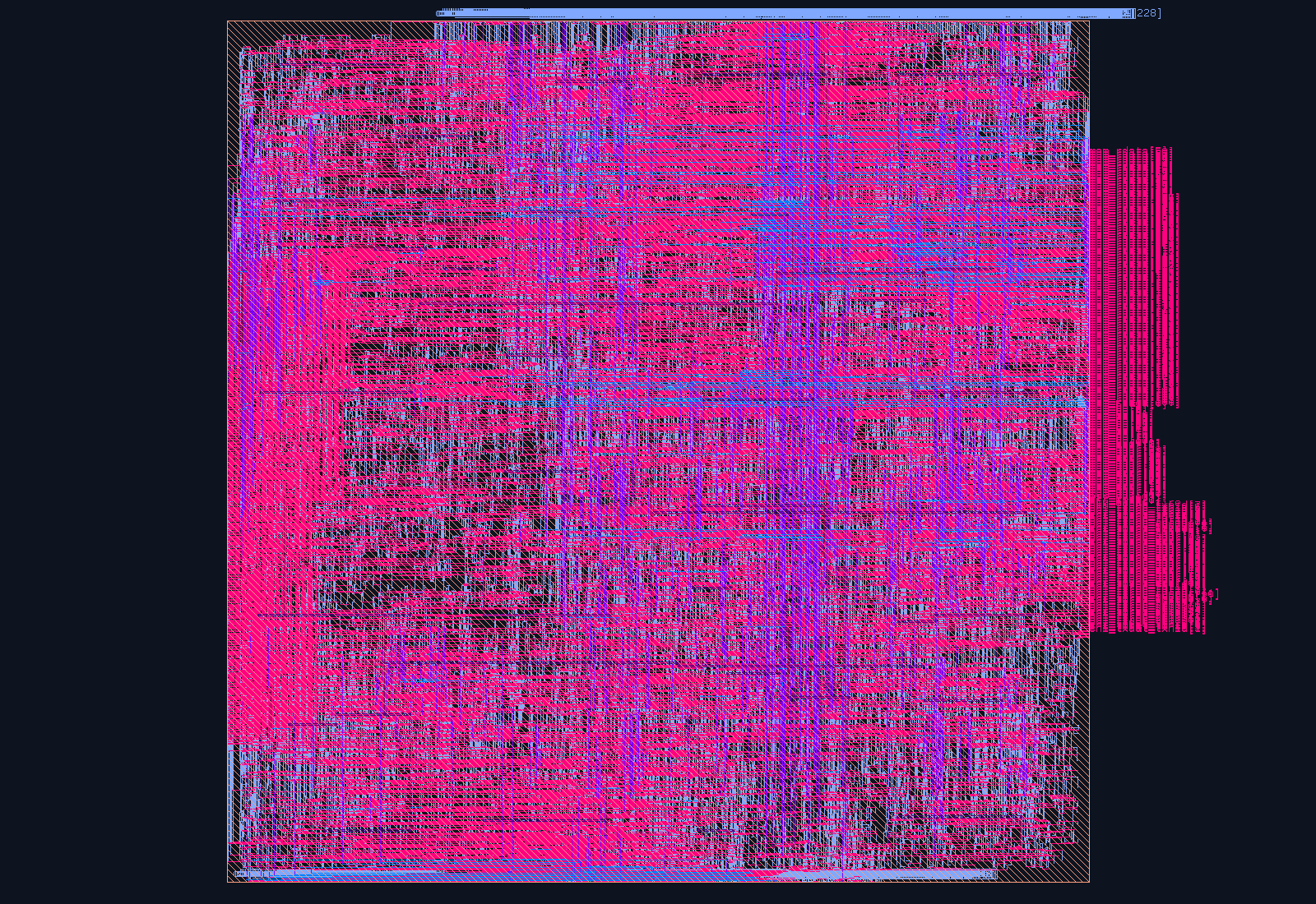 CHI Home Node — Pipelined + Sharer Vectors (HN-F v5) routed place-and-route layout on the Nangate45 PDK