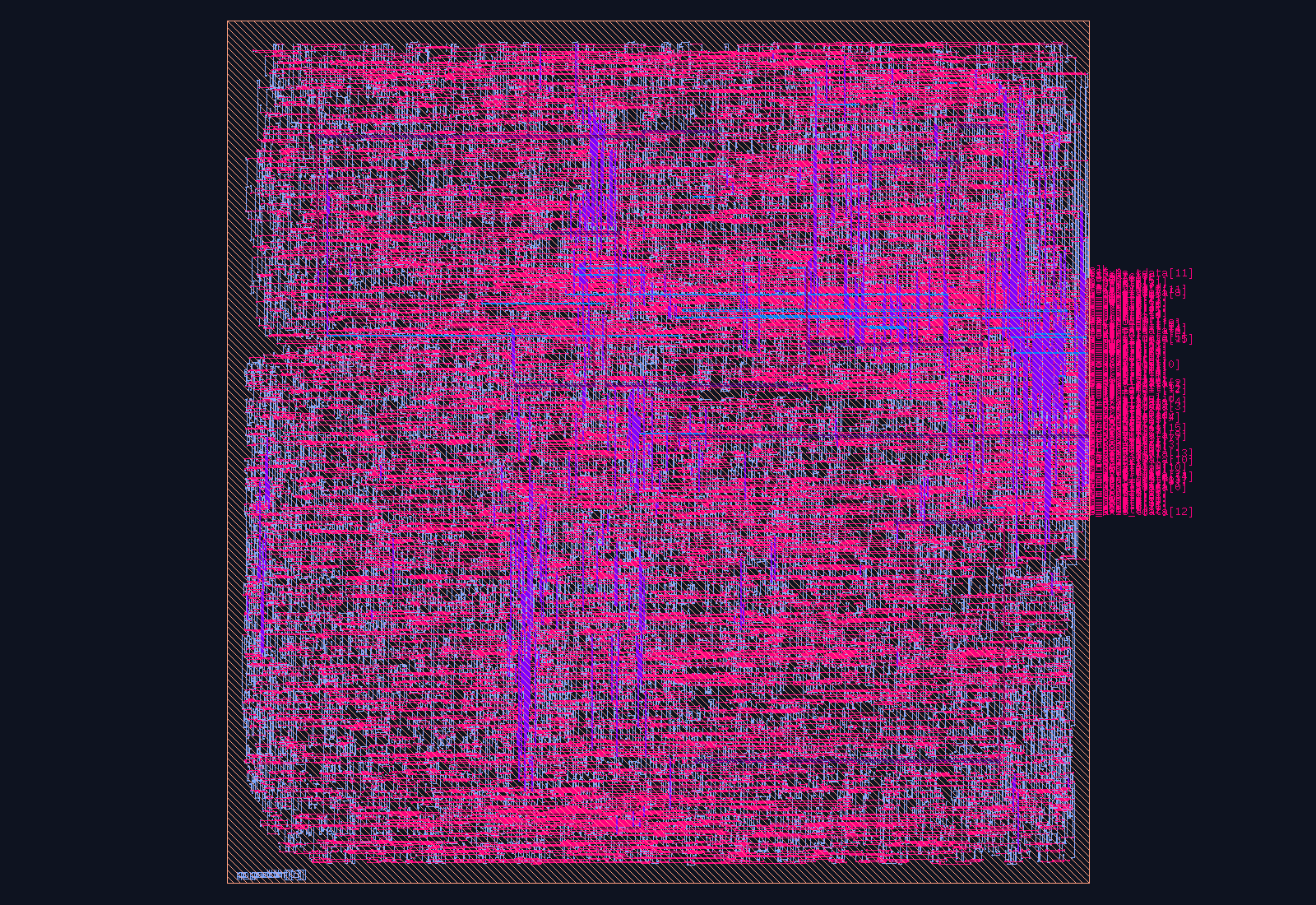 LM Head — Streaming Decode Sampler (Logits-to-Token) routed place-and-route layout on the Nangate45 PDK