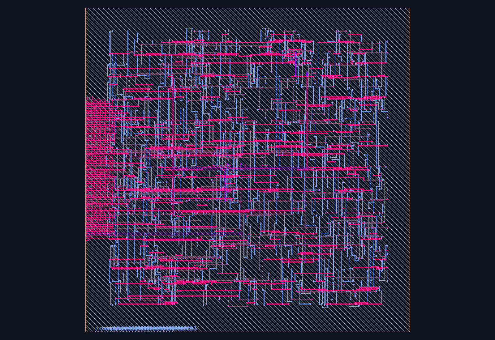 SPI Slave Controller routed place-and-route layout on the Nangate45 PDK